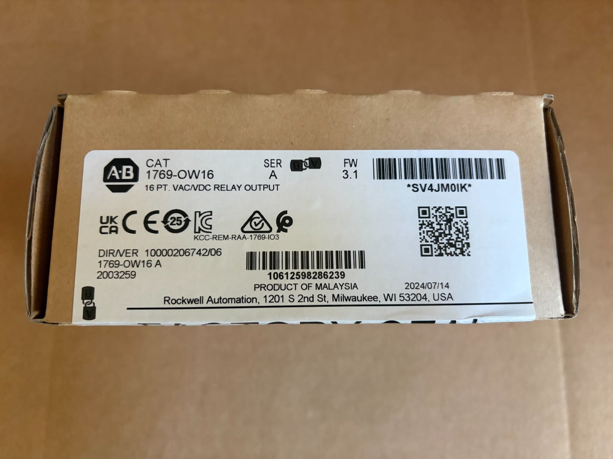 2024 New Allen Bradley 1769-OW16 /A CompactLogix 16-Pt Relay Output Module - actual 1