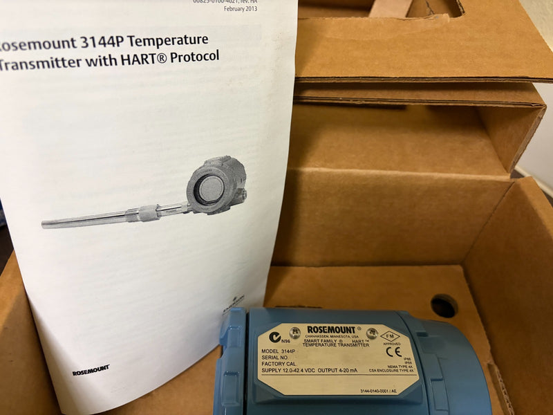 ROSEMOUNT, 3144P D1A1E5M5, 4-WIRE, HART TEMPERATURE TRANSMITTER - actual 1