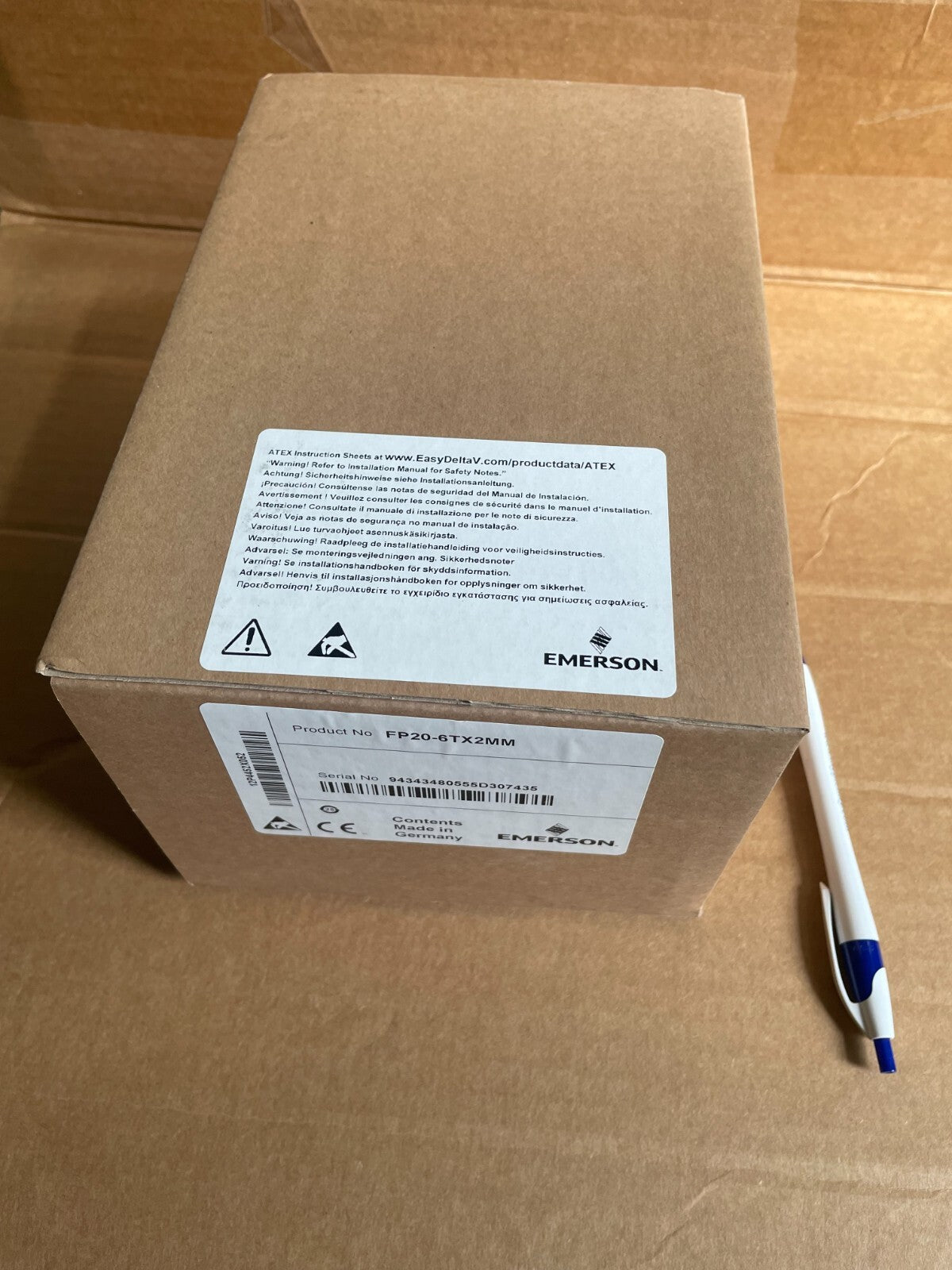 Emerson DeltaV FP20-6TX2MM 8-Port Smart Switch — 6× 10/100BASE-TX + 2× SC Multimode Fiber (12P4452X052) - actual 1