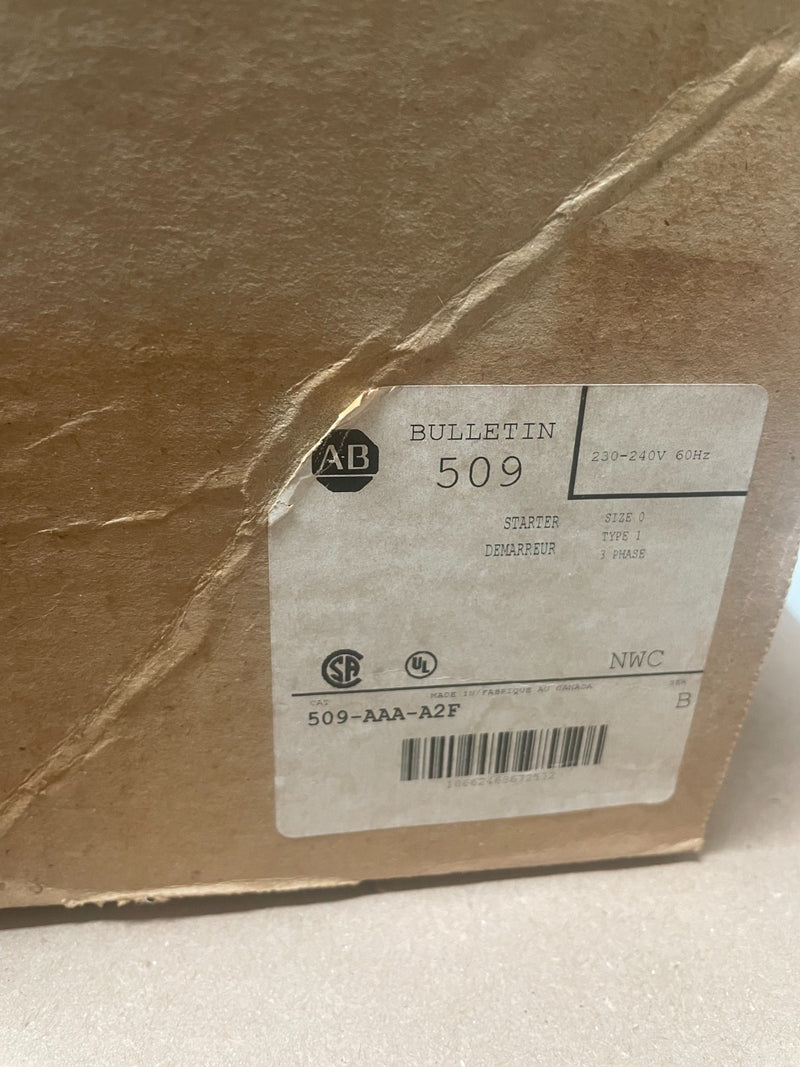 Allen-Bradley 509-AAA-A2F NEMA Size 0 Motor Starter - actual 1
