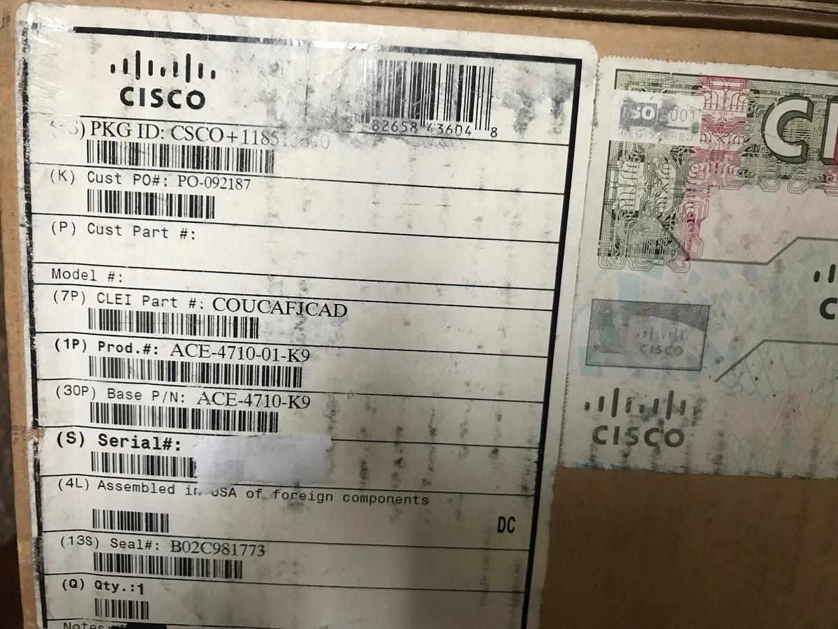 New Sealed CISCO ACE-4710-02-K9 ACE 4710 Hardware-2Gbps-7500SSL-2GComp-20VC - actual 1