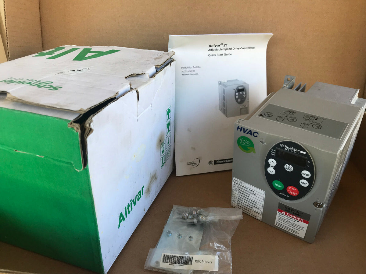 TELEMECANIQUE VARIABLE SPEED AC DRIVE, ALTIVAR 21, ATV21HU22N4, 480V, 3HP, 3PH - actual 1