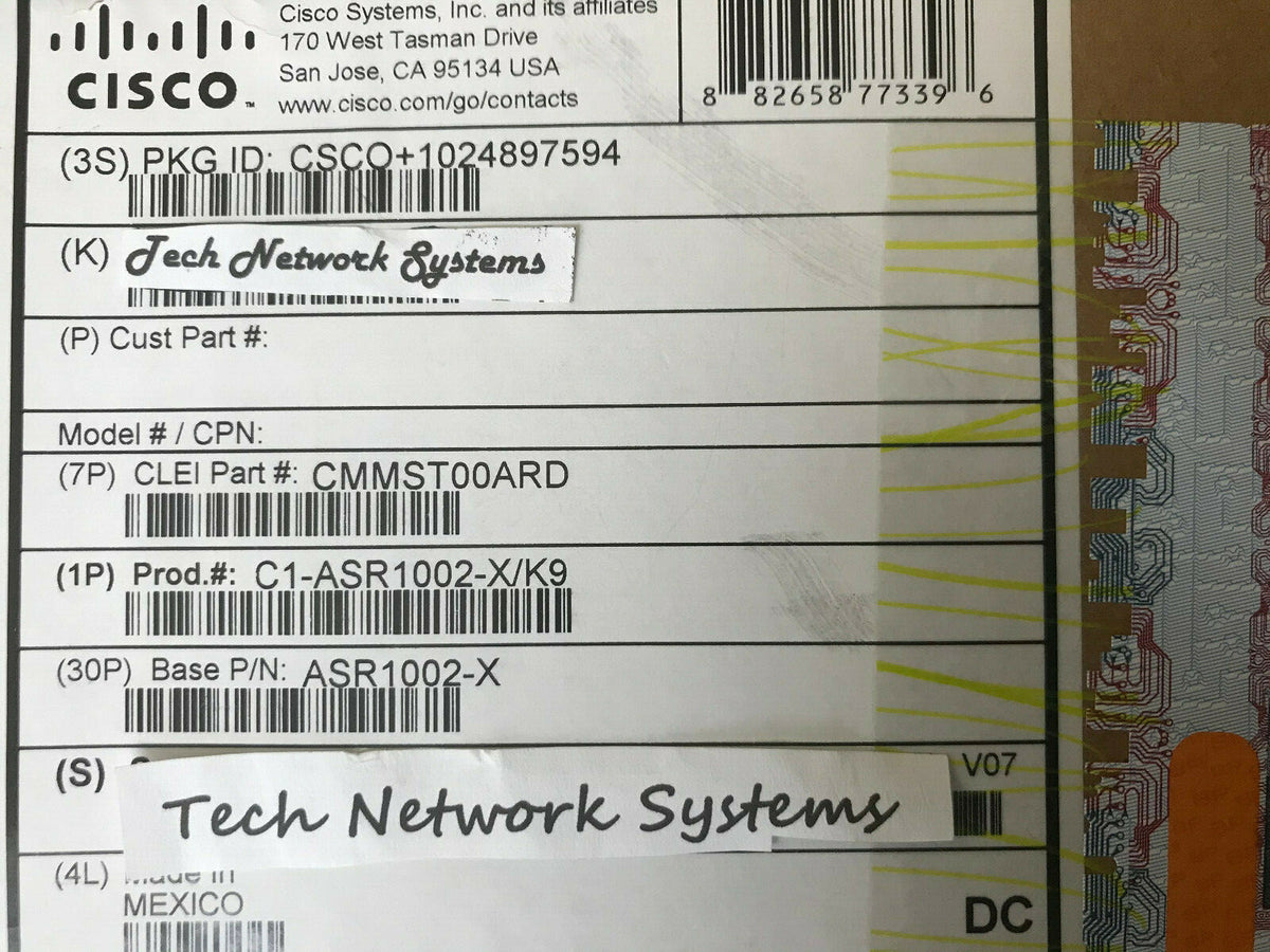 NEW Cisco C1-ASR1002-X/K9 Aggregation Services Router includes Dual AC Power - actual 1