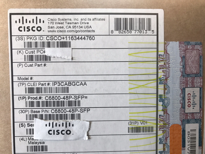 NEW SEALED Cisco C6800-48P-SFP= Catalyst 6800 48-port 1GE fiber module w/ DFC4 - actual 1