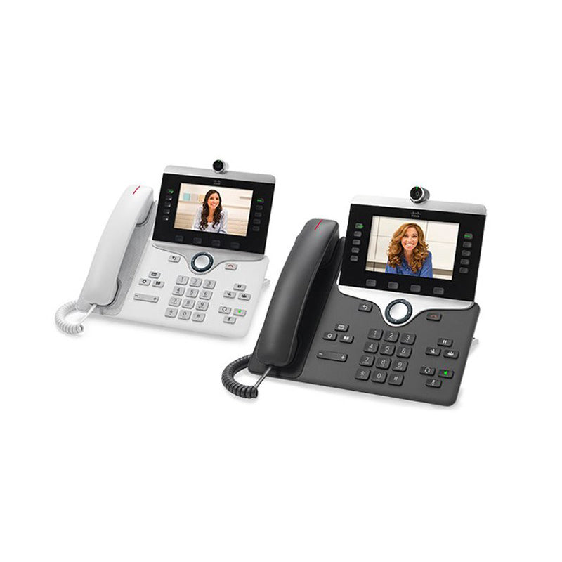 Lot of 2 Cisco CP-8865-K9 Unified IP Endpoint VoIP Video Phone w Camera & Stand - stock 1