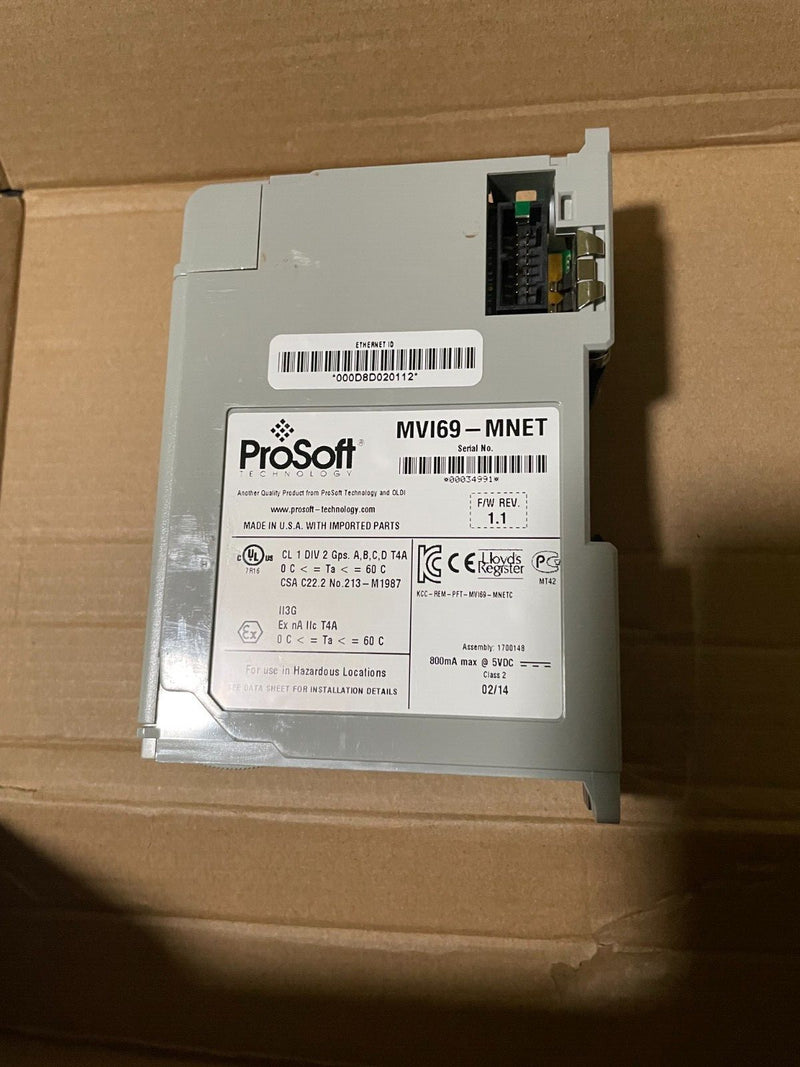 ProSoft MVI69-MNET MVI69 Modbus TCP/IP Network Interface Module - actual 1