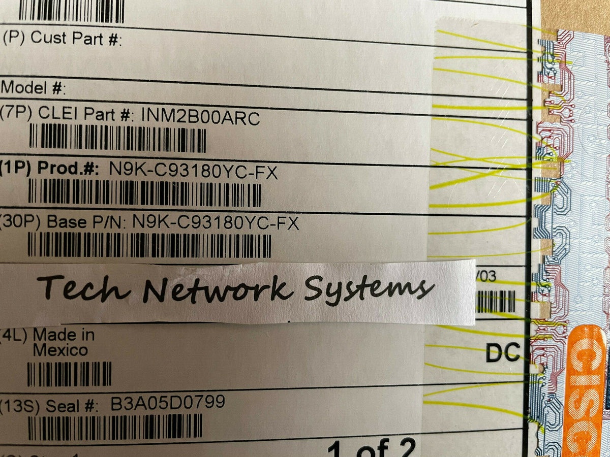 NEW Cisco N9K-C93180YC-FX Nexus 9300 W/ 48-Port 10/25G SFP+ 6-Port 100G Dual PWR - actual 1