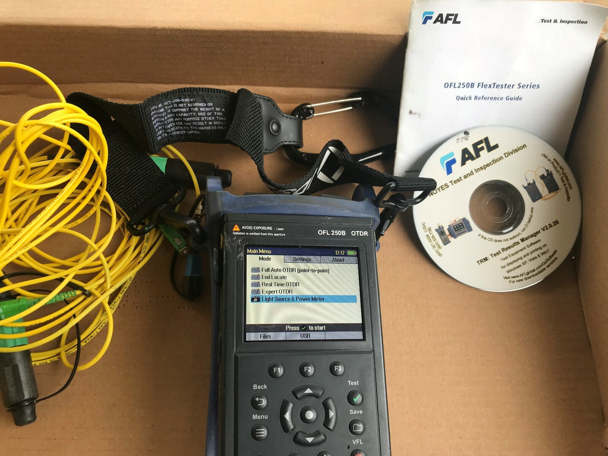 Noyes AFL OFL 250B Fiber OTDR OFL250B-50U with Case, CD, Cable, Guide - actual 1