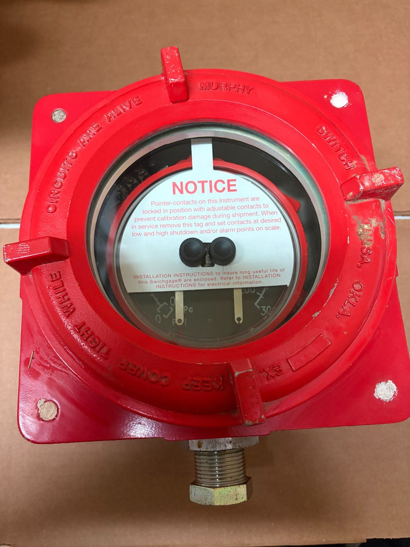 FRANK W. MURPHY PRESSURE GAUGE, OPLE-A-30-EX, 125 VAC, 1 A, 207KPA/ 300 PSI - actual 1