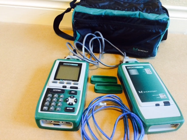 Fluke Microtest Omni Scanner OmniScanner Remote Cat 5 Channel Adapters Analyzer - actual 1