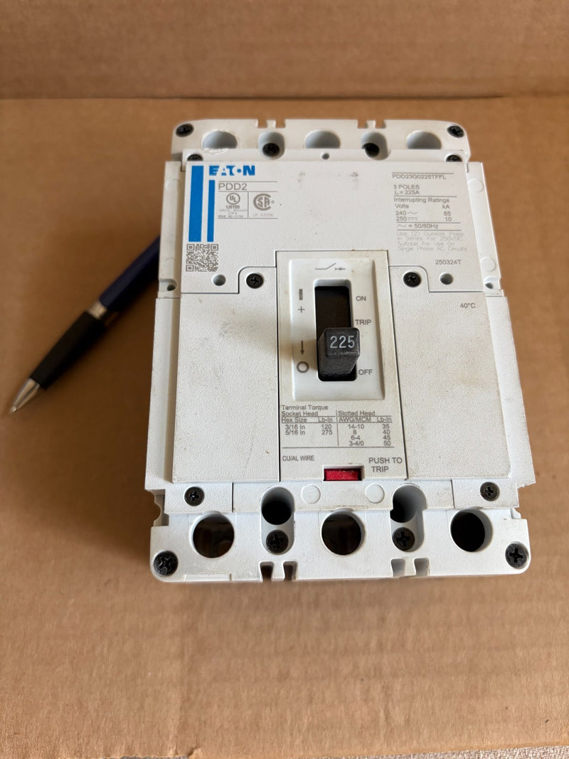 NEW Eaton PDD23G0225TFFL Breaker 225A 3P 480V New NO BOX - actual 1