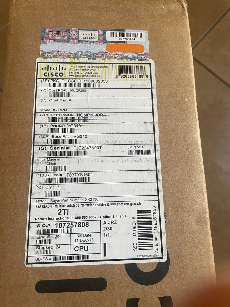 NEW Cisco VG310 Modular 24 FXS Port Analog Voice Over IP VOIP Gateway PVDM3-64 - actual 1