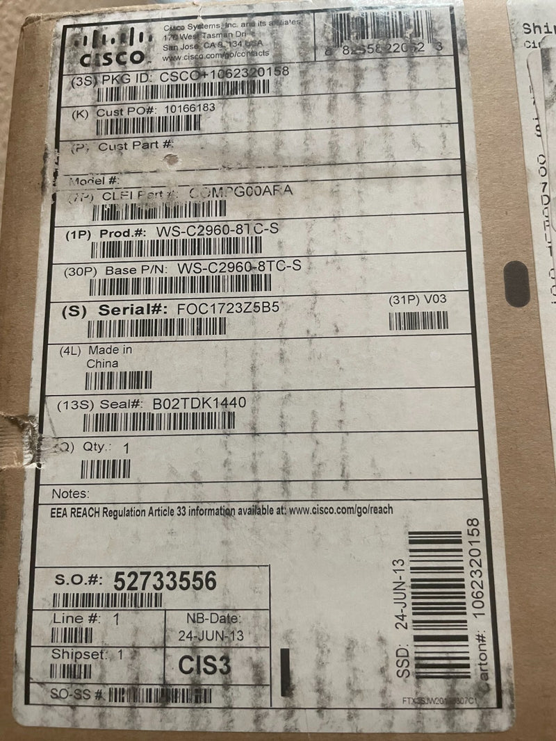New Cisco Catalyst WS-C2960-8TC-S Switch - actual 1