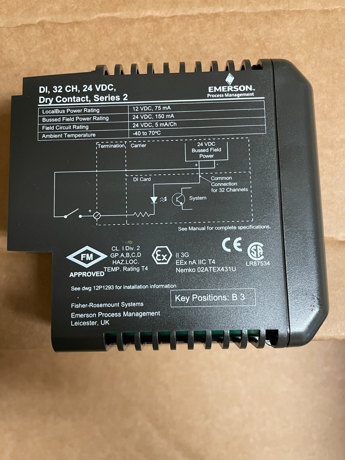 New Emerson Delta V KJ3203X1-BA1 digital input module 12P3270X032 Rev C - actual 1